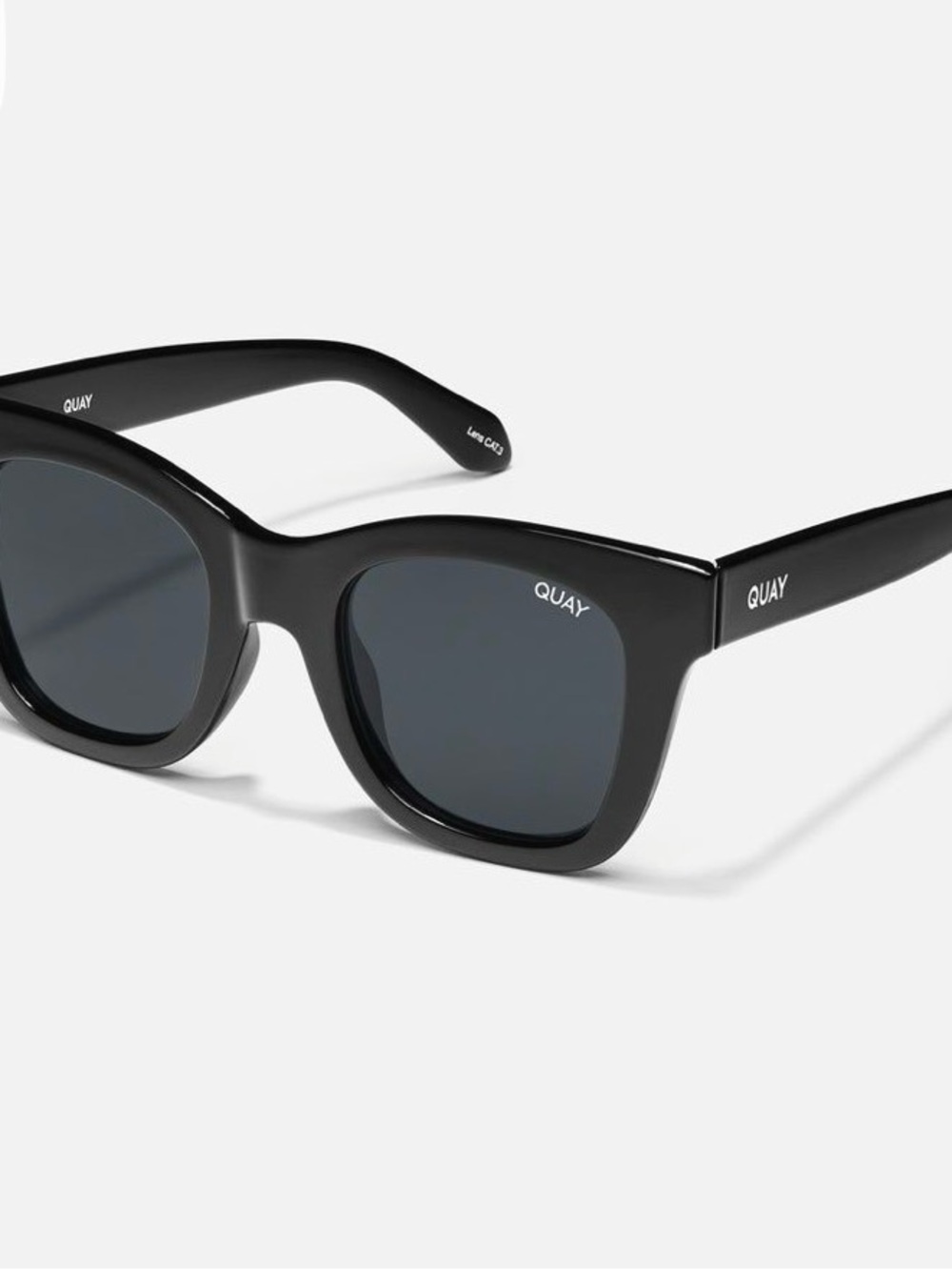 QUAY after hours Black Square Sunglasses
